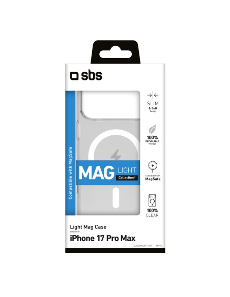 SBS TELIG2MAGIP1769T IPHONE 17 PRO MAX COVER LIGHT MAG TRASPARENTE