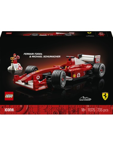 LEGO ICONS FERRARI F2004 E MICHAEL SCHUMACHER