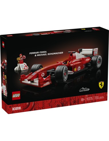 LEGO ICONS FERRARI F2004 E MICHAEL SCHUMACHER