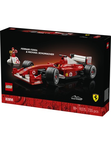 LEGO ICONS FERRARI F2004 E MICHAEL SCHUMACHER