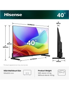 HISENSE 40A59S TVC 40" FHD QLED    SMART  SAT 2
