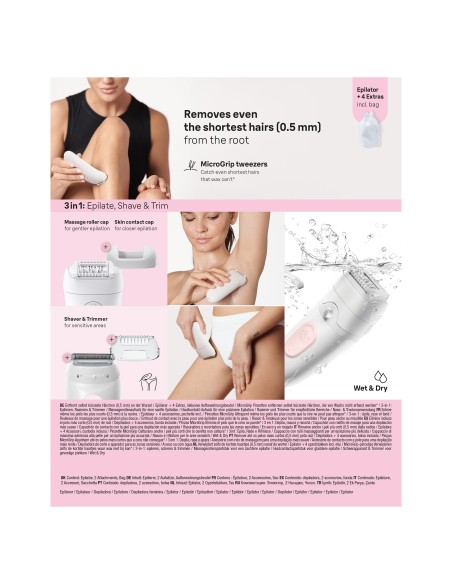 BRAUN SE5041 EPILATORE SILKEPIL    BIANCO/ROSA