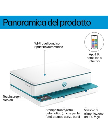 HP 6122E STAMPANTE ENVY 3IN1       WIFI BLUETOOTH BIANCA