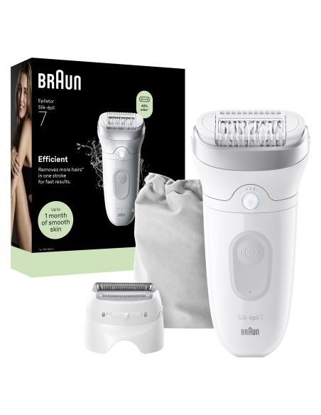 BRAUN SE7041 EPILATORE SILK-EPIL RETE BIANCO/ARGENTO