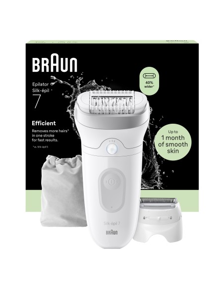 BRAUN SE7041 EPILATORE SILK-EPIL RETE BIANCO/ARGENTO
