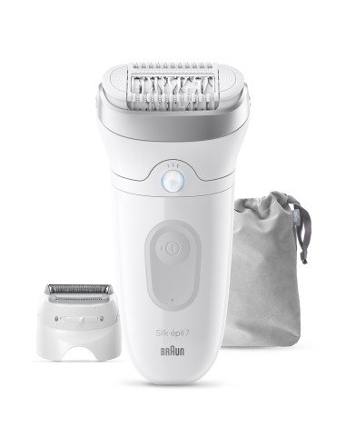 BRAUN SE7041 EPILATORE SILK-EPIL RETE BIANCO/ARGENTO