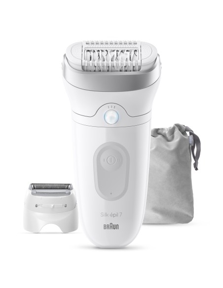BRAUN SE7041 EPILATORE SILK-EPIL RETE BIANCO/ARGENTO