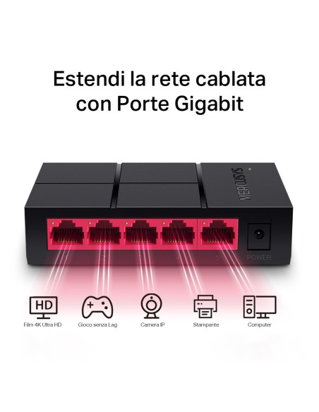 MERCUSYS MS105G 5-PORT GIGABIT SWITCH