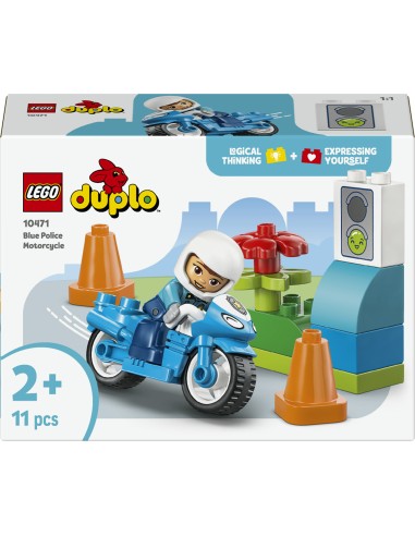 LEGO DUPLO TOWN MOTOCICLETTA BLU DELLA POLIZIA