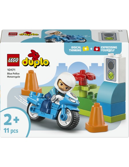 LEGO DUPLO TOWN MOTOCICLETTA BLU DELLA POLIZIA