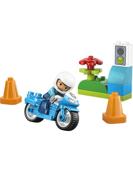 LEGO DUPLO TOWN MOTOCICLETTA BLU DELLA POLIZIA