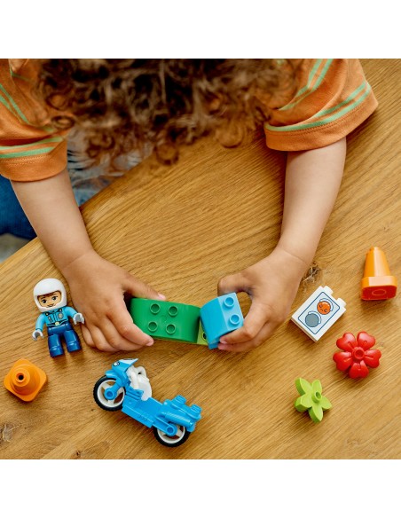 LEGO DUPLO TOWN MOTOCICLETTA BLU DELLA POLIZIA