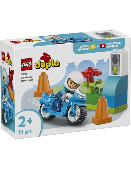 LEGO DUPLO TOWN MOTOCICLETTA BLU DELLA POLIZIA