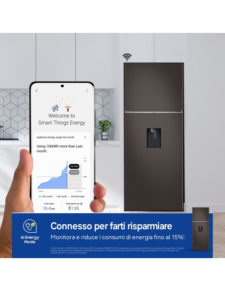 SAMSUNG RT47CB6736C2 FRIGO D.P. E  NF BLACK DISPENSER 455L H182,5 L70