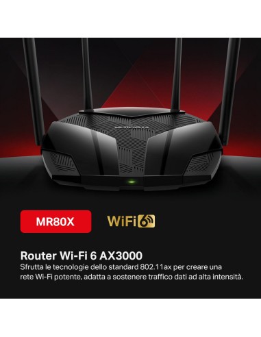 MERCUSYS MR80X AX3000 WIFI 6 ROUTER