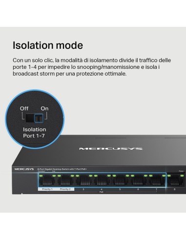 MERCUSYS MS108GP 8-PORT GIGABIT SWITCH POE