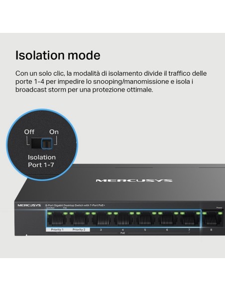 MERCUSYS MS108GP 8-PORT GIGABIT SWITCH POE