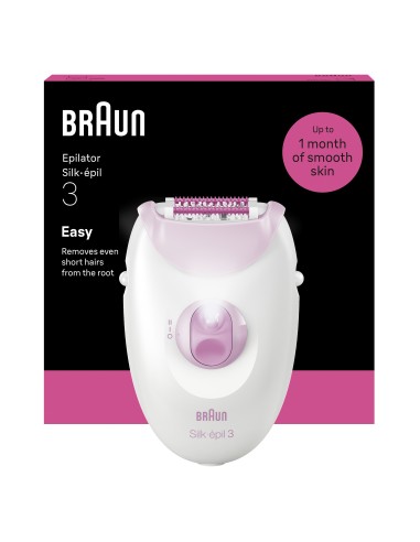 BRAUN SE3000 EPILATORE SILKEPIL A  RETE BIANCO/VIOLA