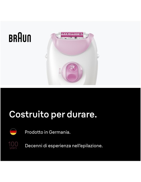 BRAUN SE3000 EPILATORE SILKEPIL A  RETE BIANCO/VIOLA