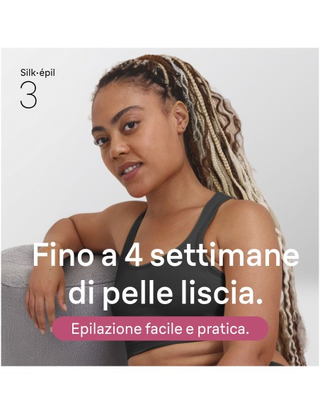 BRAUN SE3000 EPILATORE SILKEPIL A  RETE BIANCO/VIOLA