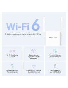 MERCUSYS ME60X AX1500 WI-FI 6 RANGE EXTENDER 2