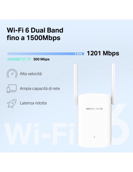 MERCUSYS ME60X AX1500 WI-FI 6 RANGE EXTENDER