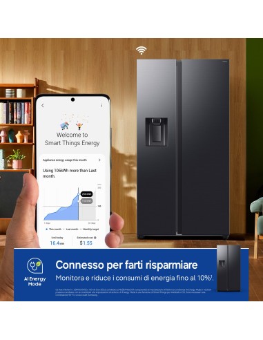 SAMSUNG RS70F64KEF FRIGO SBS E NF  635LT ANTRACITE WIFI DISP. ALL.IDR.