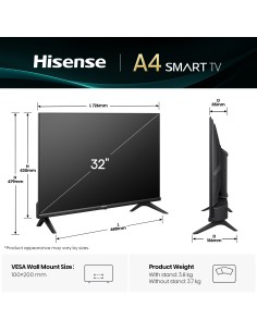 HISENSE 32A4Q TVC 32" HD SMART SAT 2