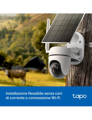 TPLINK TAPO TC90GKIT IP CAM WIFI/4G 2K MOTORIZZ.P.SOLARE BATTERIA IP65