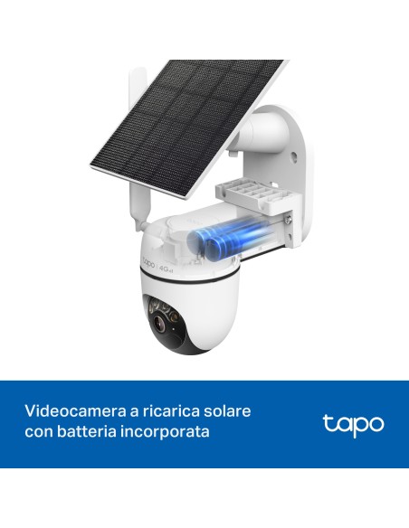 TPLINK TAPO TC90GKIT IP CAM WIFI/4G 2K MOTORIZZ.P.SOLARE BATTERIA IP65