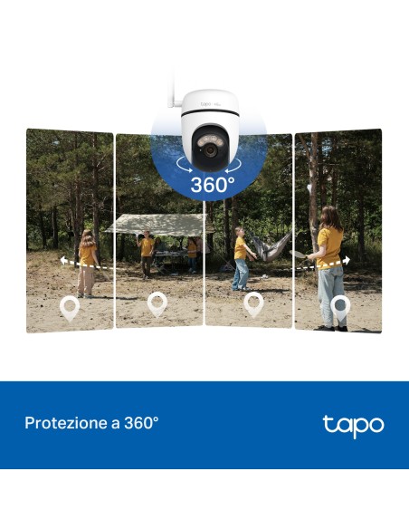 TPLINK TAPO TC90GKIT IP CAM WIFI/4G 2K MOTORIZZ.P.SOLARE BATTERIA IP65