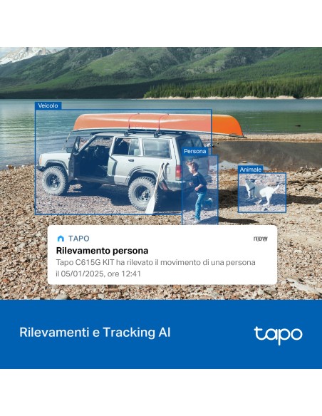 TPLINK TAPO TC90GKIT IP CAM WIFI/4G 2K MOTORIZZ.P.SOLARE BATTERIA IP65