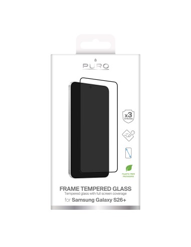 PURO PUSDGFRS26PSGBLK SAMSUNG S26+ VETRO CON FRAME NERO