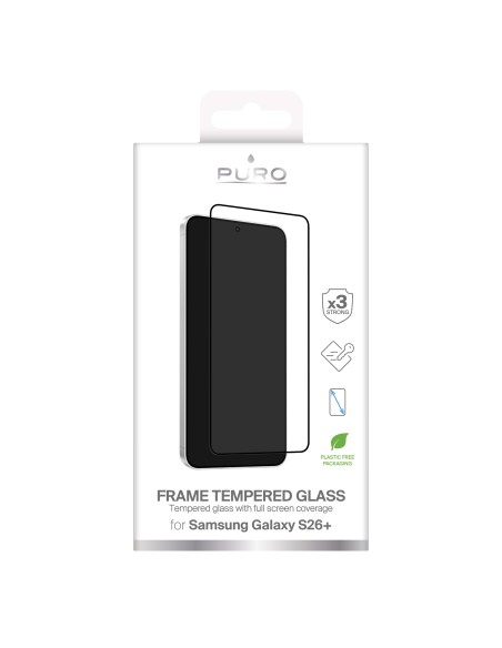 PURO PUSDGFRS26PSGBLK SAMSUNG S26+ VETRO CON FRAME NERO