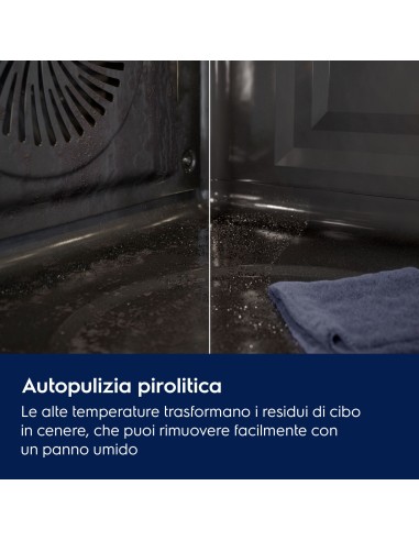 ELECTROLUX EOX8P08WH FORNO A++ 60CMPIROLITICO PIZZAEXPERT NERO