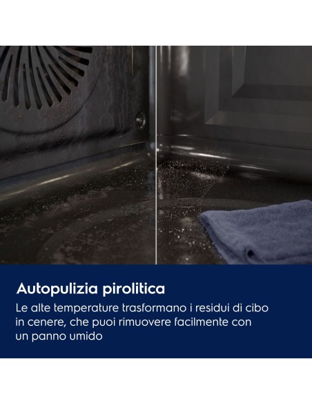 ELECTROLUX EOX8P08WH FORNO A++ 60CMPIROLITICO PIZZAEXPERT NERO