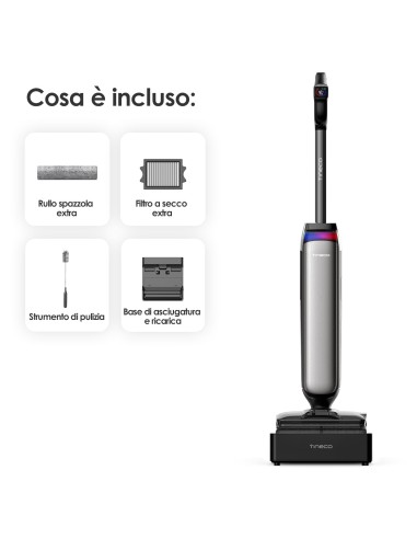 TINECO FLOOR ONE S9 ARTIST STEAM PRO ASPIRAZIONE/VAPORE 22KPA WET&DRY