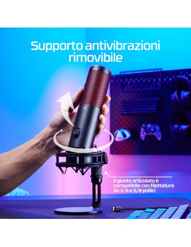 HYPERX QUADCAST 2 NERO MICROFONO GAMING USB