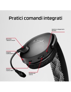 HYPERX CLOUD JET WIRELESS NERO CUFFIA GAMING 2