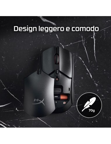HYPERX PULSEFIRE HASTE 2 CORE WIRELESS NERO MOUSE GAMING