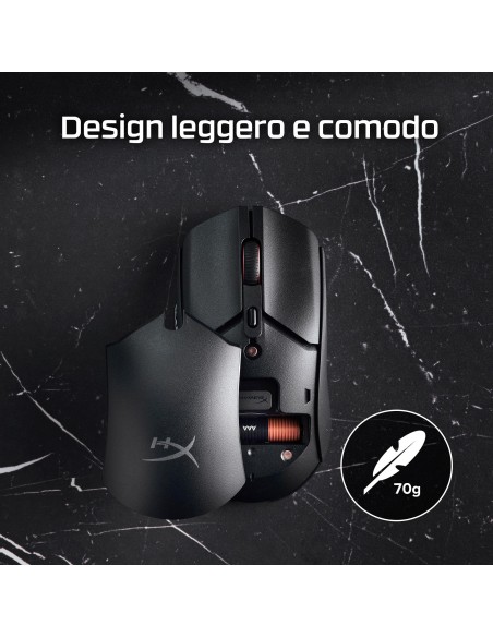 HYPERX PULSEFIRE HASTE 2 CORE WIRELESS NERO MOUSE GAMING