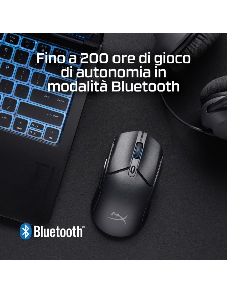 HYPERX PULSEFIRE HASTE 2 CORE WIRELESS NERO MOUSE GAMING