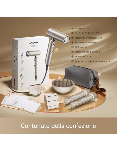 DREAME DREHD51PRO-GL2 POCKET PRO   GOLD PHON DIGITALE CON ACCESSORI
