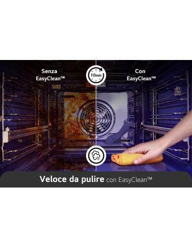 LG WS9D7651WS FORNO A++ 60CM 76L 22PR PIROL. AIRFRY PIZZA 300° VAPORE
