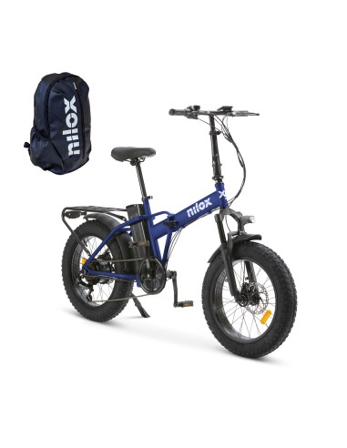NILOX FAT BIKE 20" X8 PRO BLU +    ZAINO