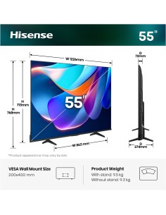 HISENSE 55A69S TVC 55" 4K TV SAT   DOLBY TV SAT 2