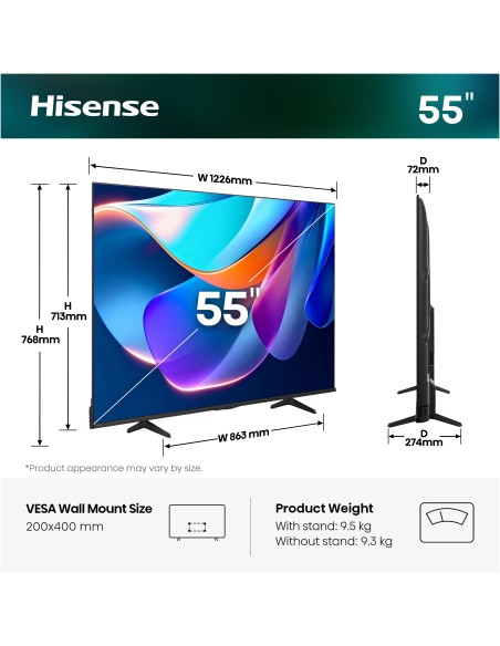 HISENSE 55A69S TVC 55" 4K TV SAT   DOLBY TV SAT