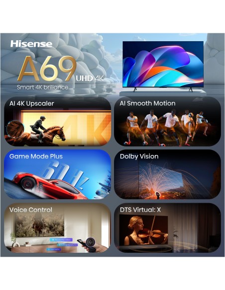 HISENSE 55A69S TVC 55" 4K TV SAT   DOLBY TV SAT