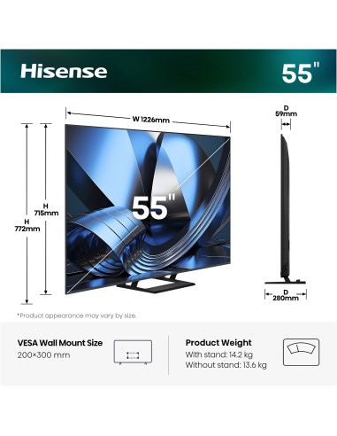 HISENSE 55U79SE TVC 55" 4K MINI LED SMART SAT DOLBY ATMOS