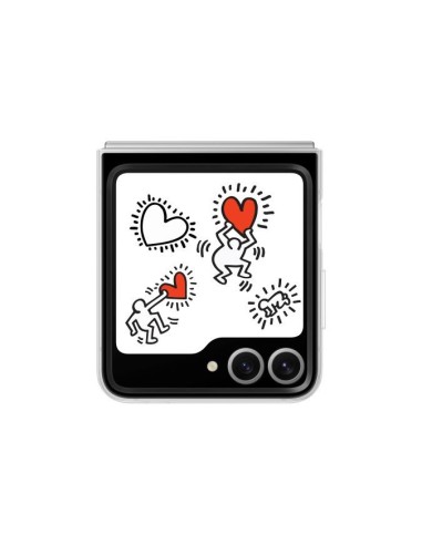SAMSUNG EF-ZF741CW ZFLIP6/7FE FLIPSUIT KEITH HARING CARD BIANCO CUSTOD